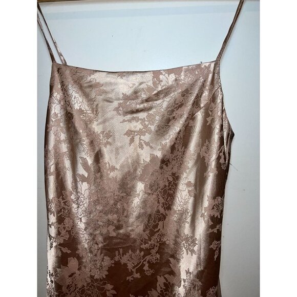 Y2K Princess Polly Satin Floral Jacquard Mini Slip Dress Women size 2 - Picture 2 of 9